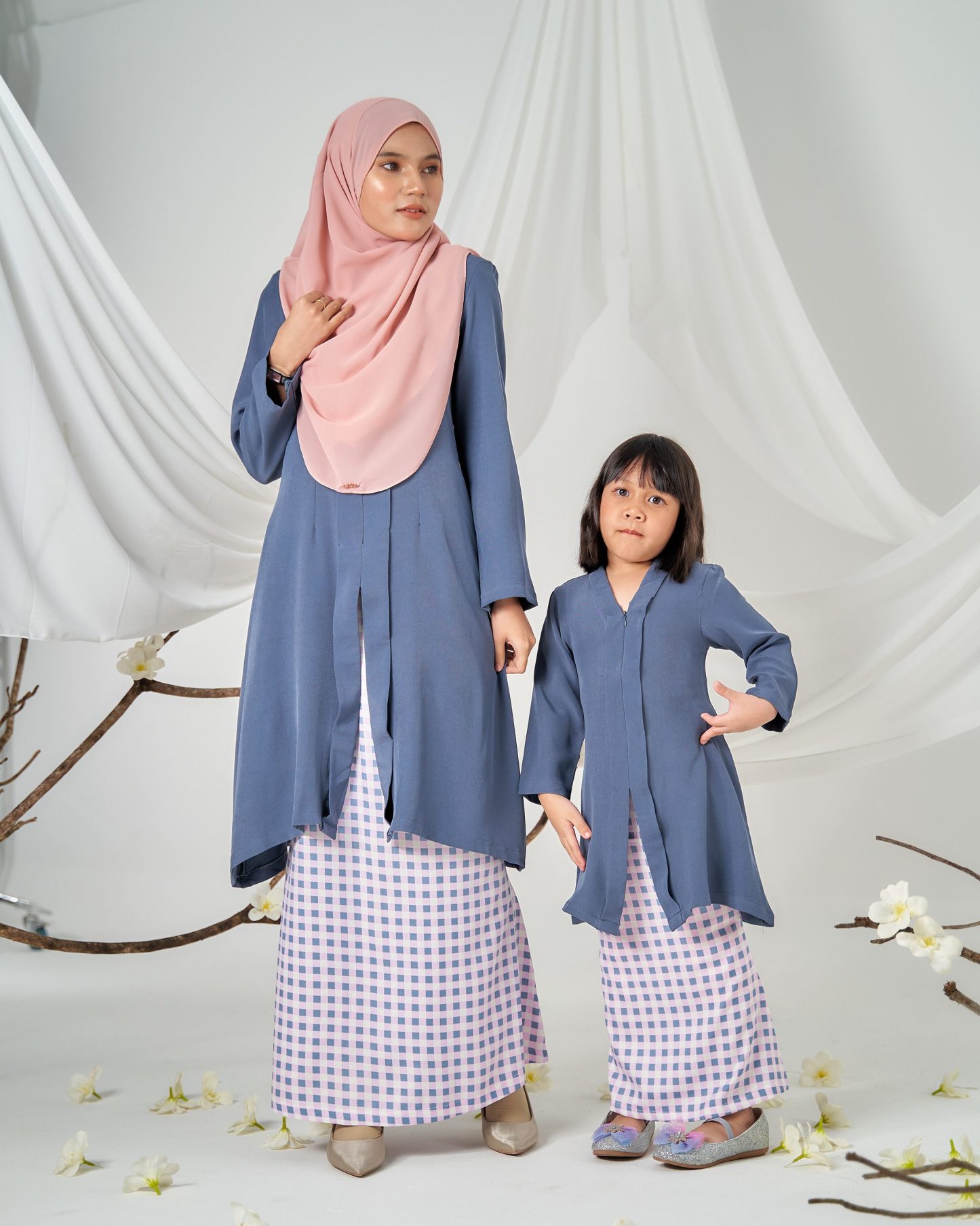 Baju Kebarung Printed Lani Kids - Yale Blue