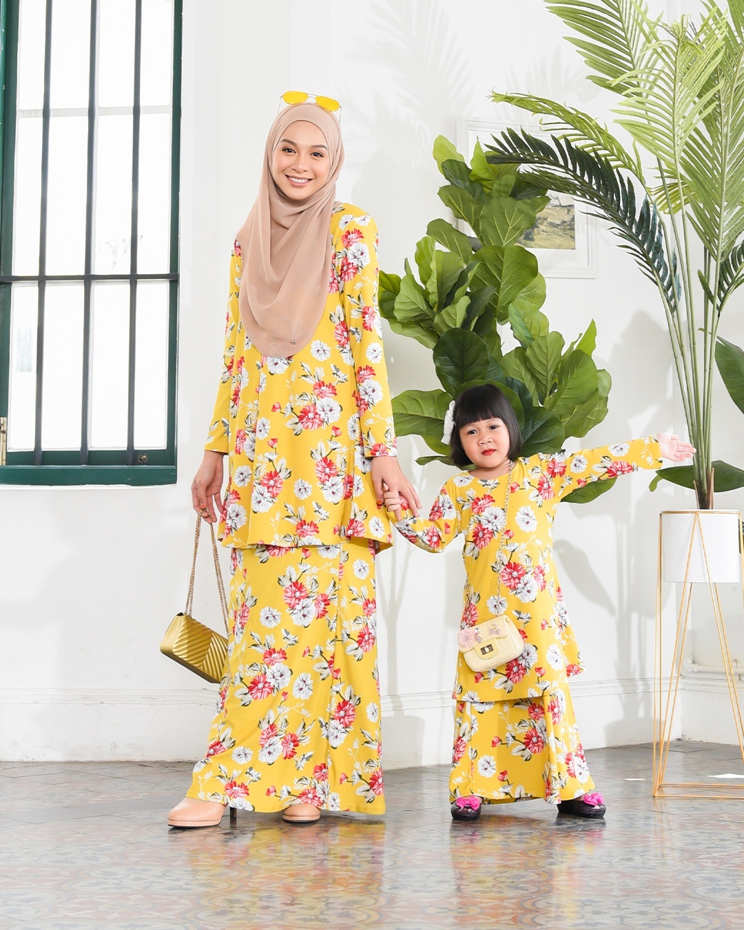Kurung Lara Kids – Aster Yellow