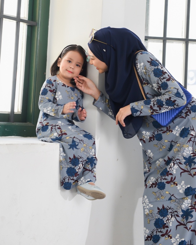 Kurung Lara Kids – Azalia Blue