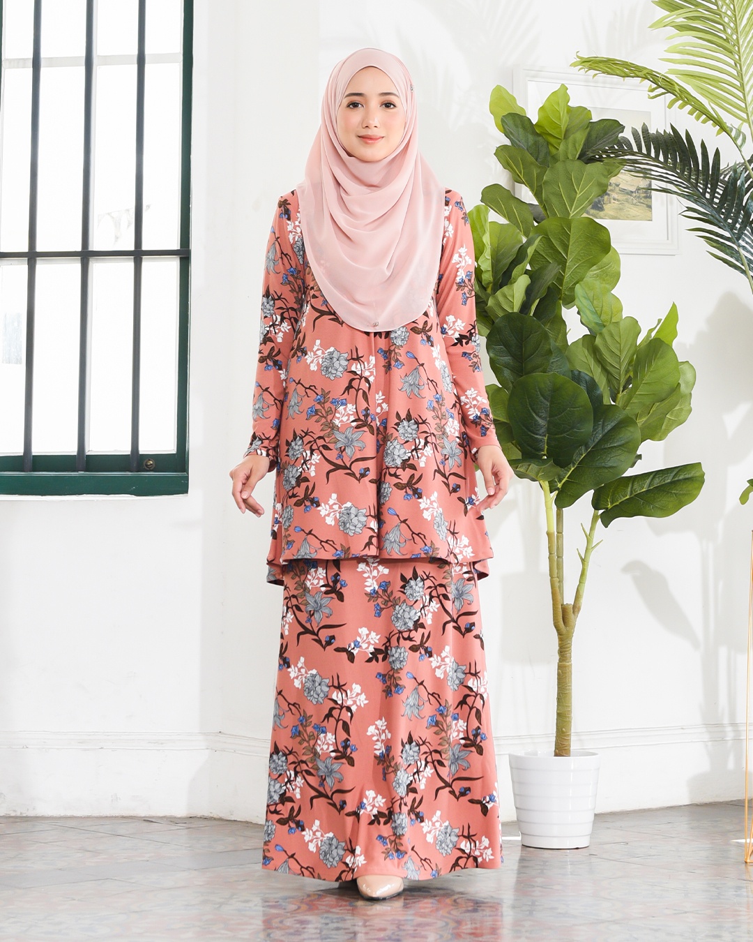 Kurung Lara – Azalia Coral