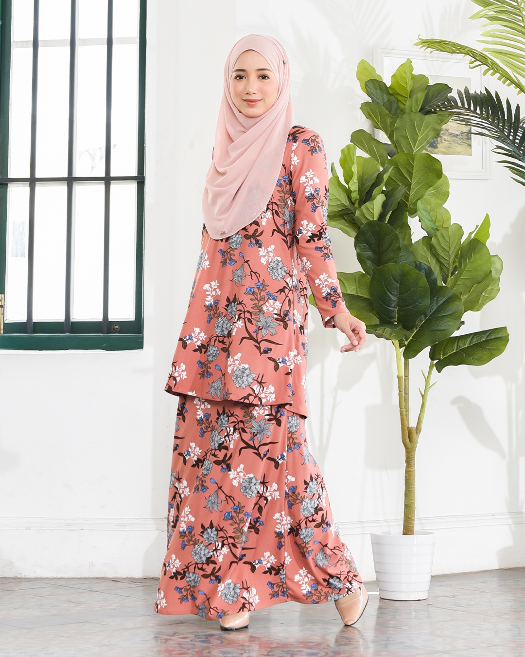 Kurung Lara – Azalia Coral
