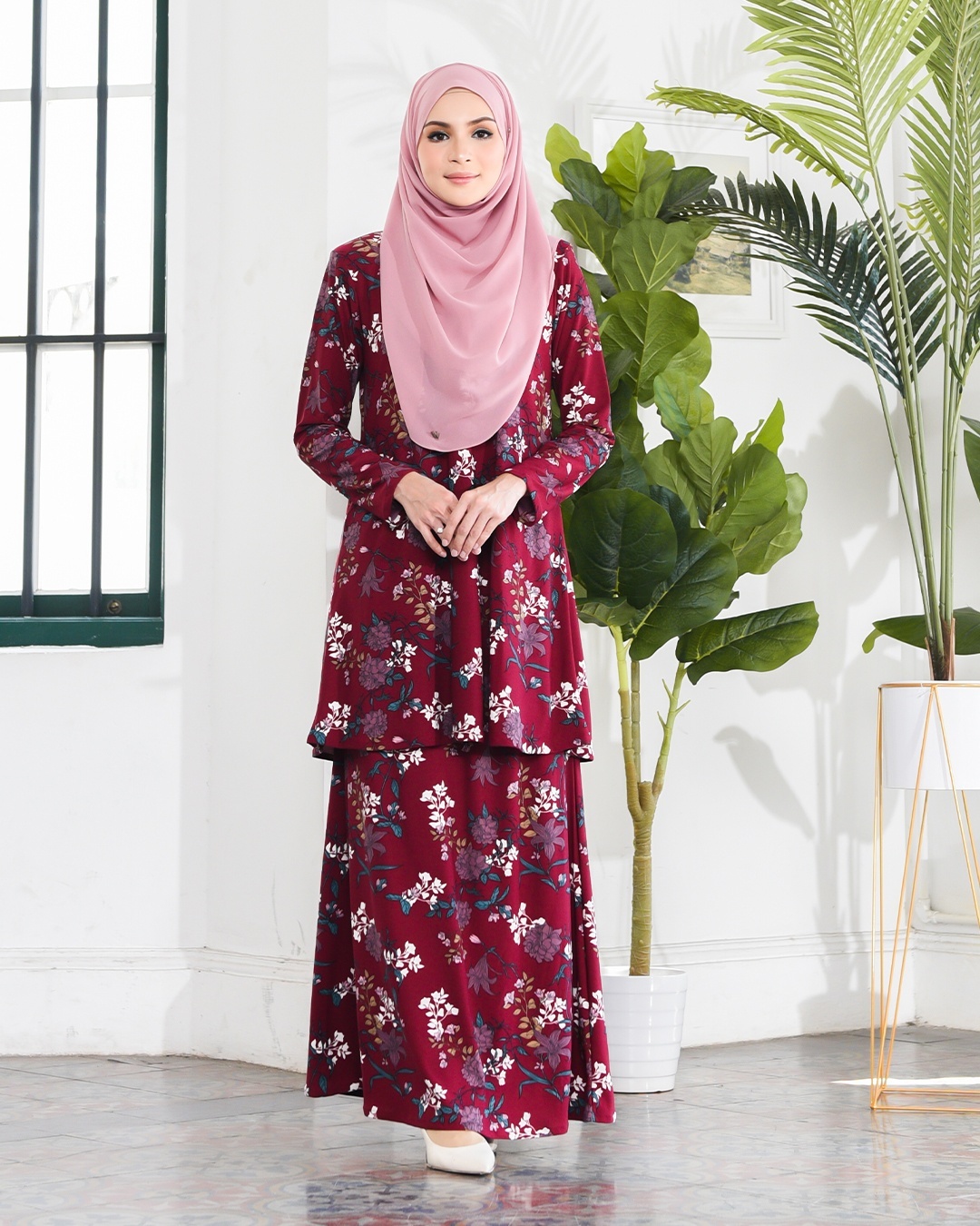 Kurung Lara – Azalia Maroon