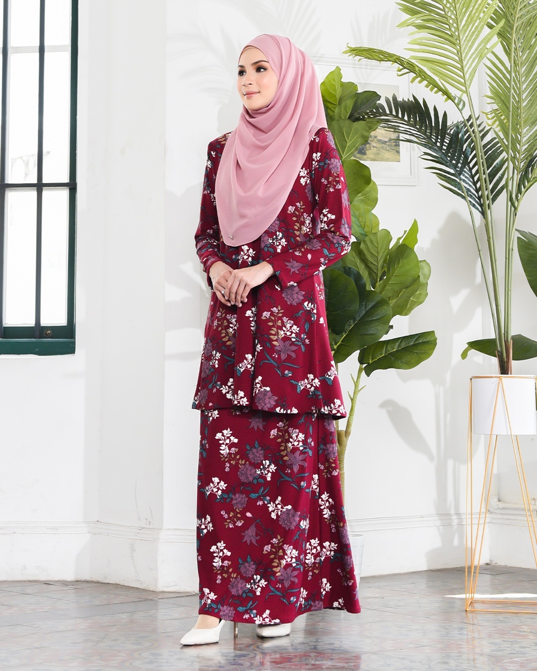 Kurung Lara – Azalia Maroon