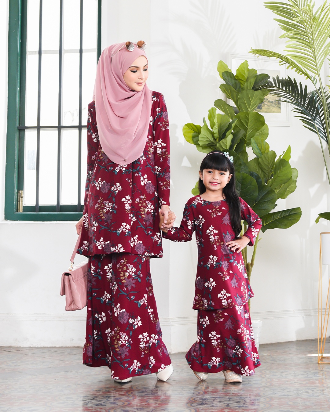 Kurung Lara Kids – Azalia Maroon