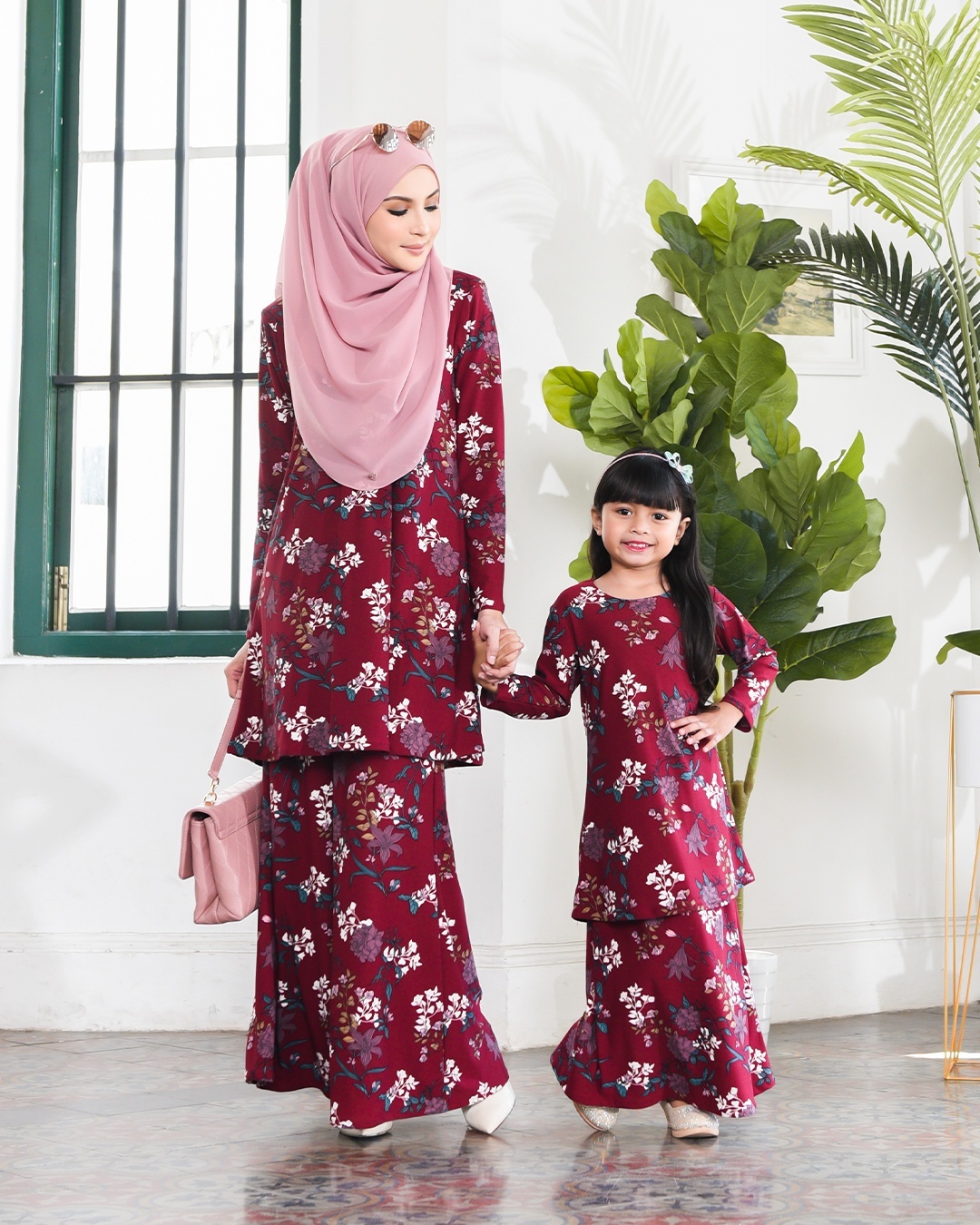 Kurung Lara Kids – Azalia Maroon
