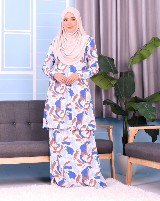 Kurung Lara - Azure Beige