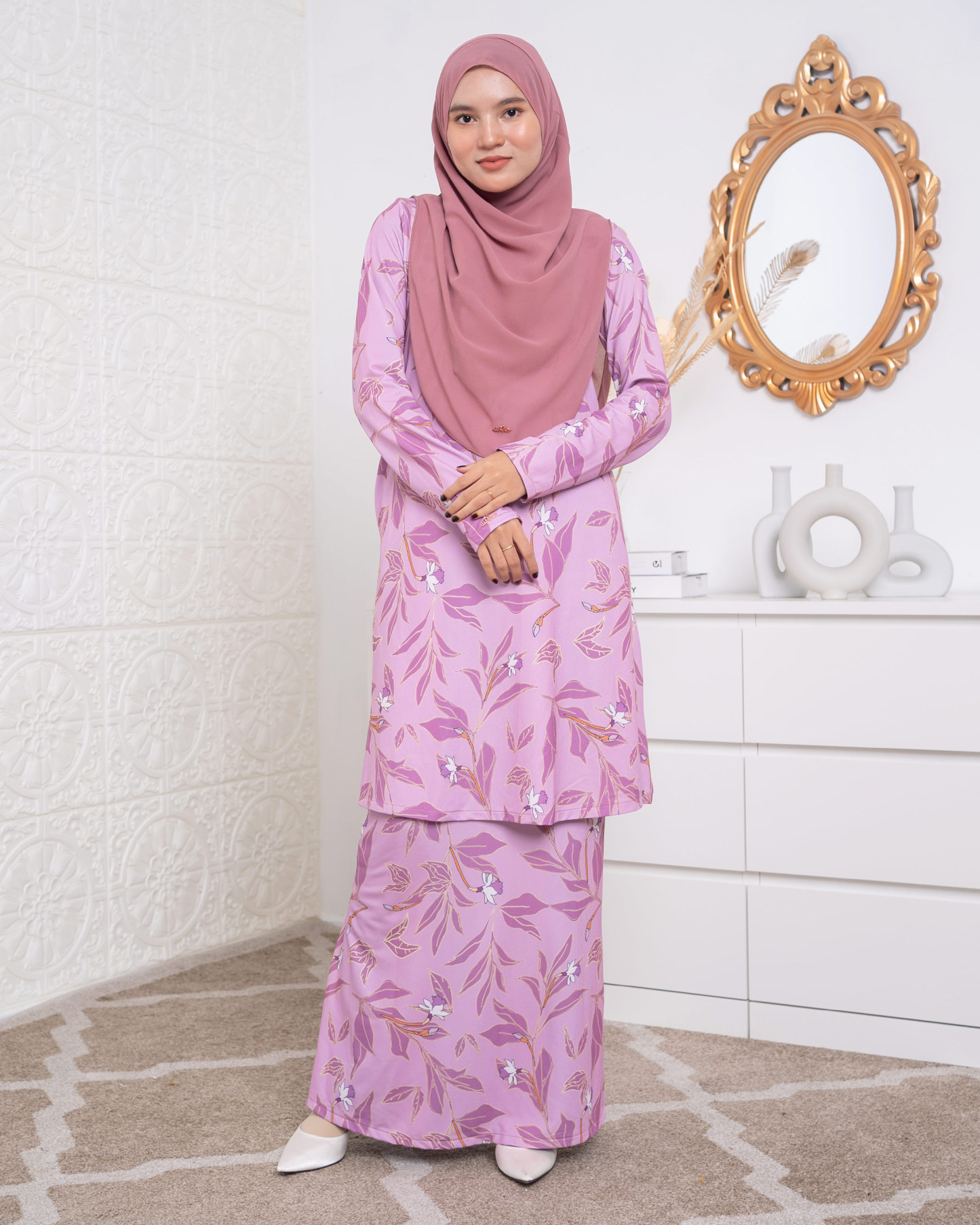 Baju Kurung Lara 2.0 - Brilliant Lavendar