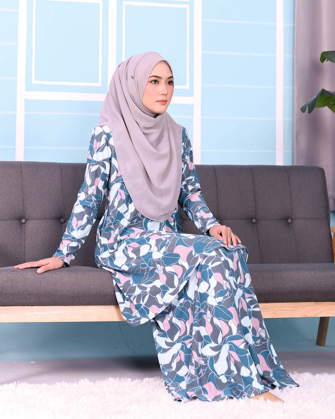 Kurung Lara - Capri Grey