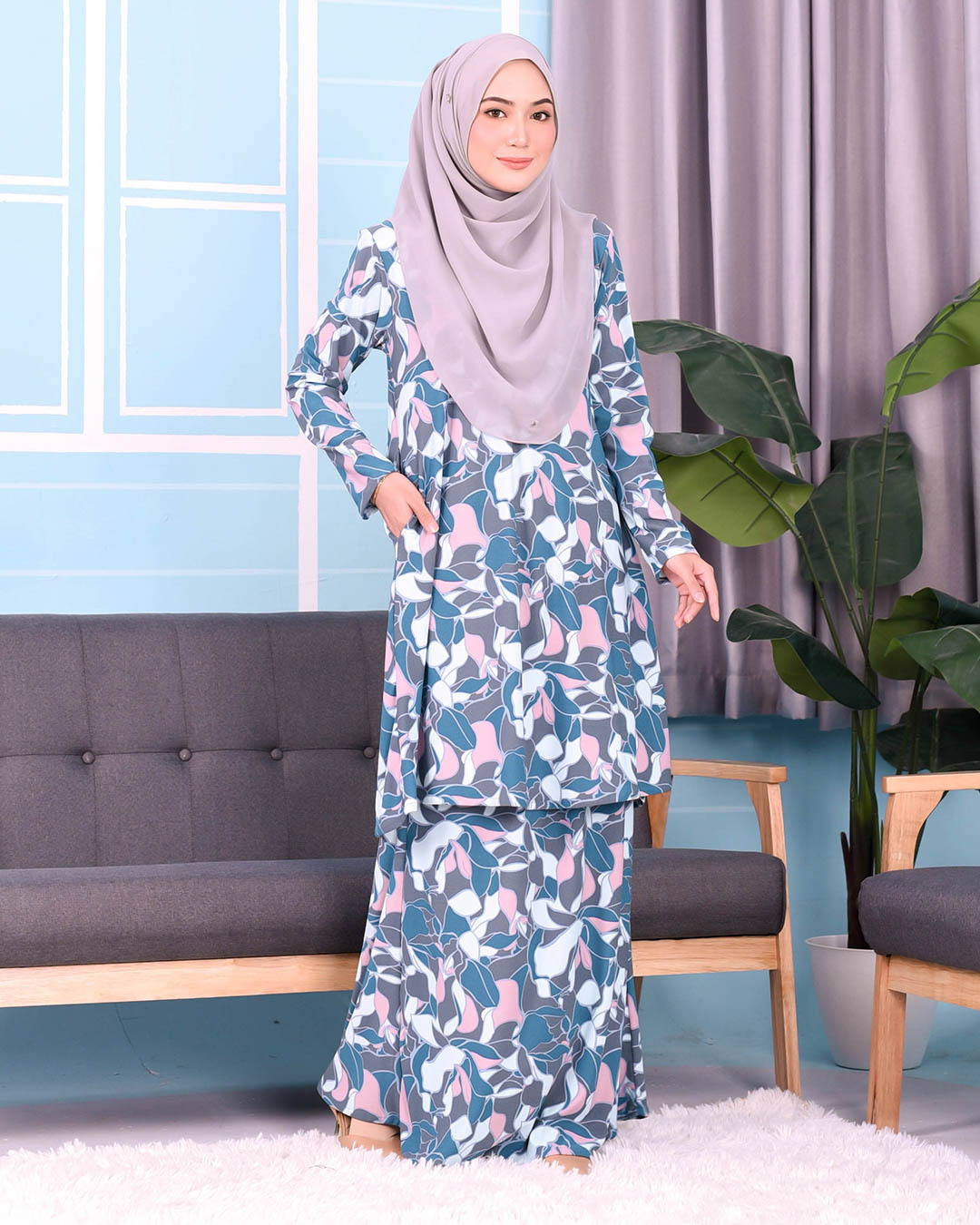 Kurung Lara - Capri Grey