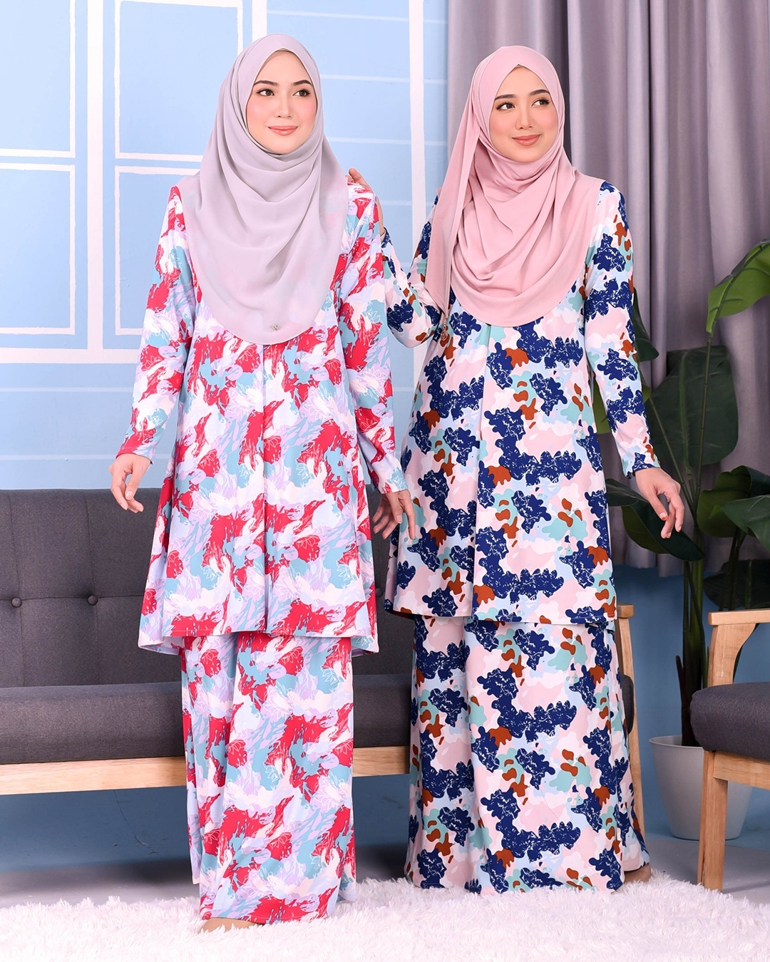 Kurung Lara - Splash Blueblack