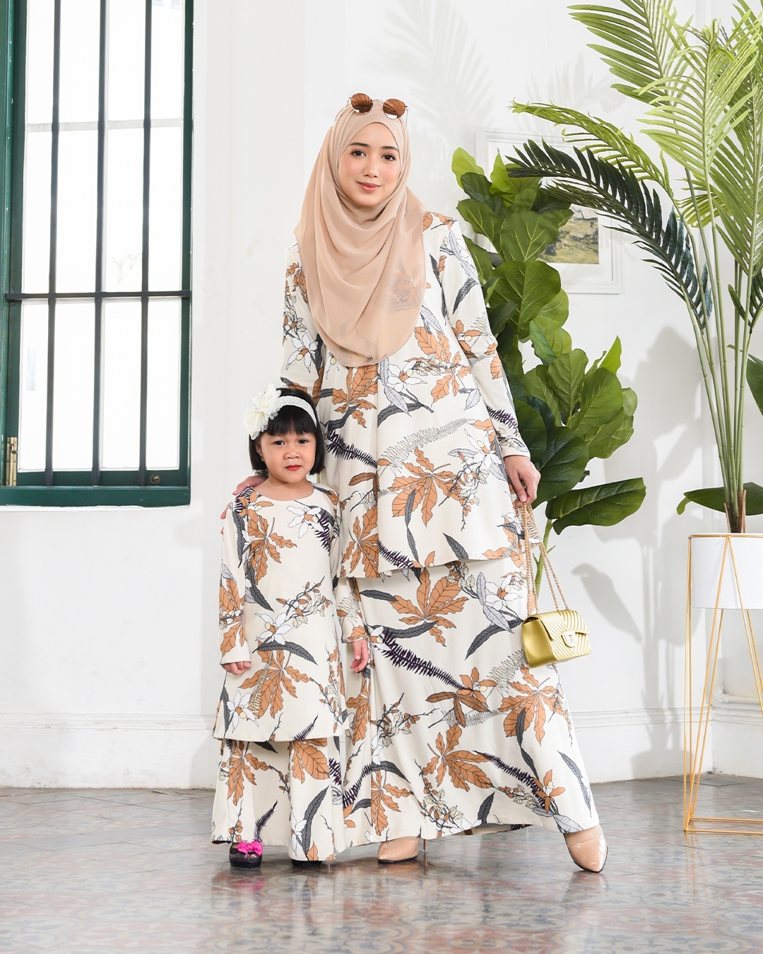 Kurung Lara – Cream Brown