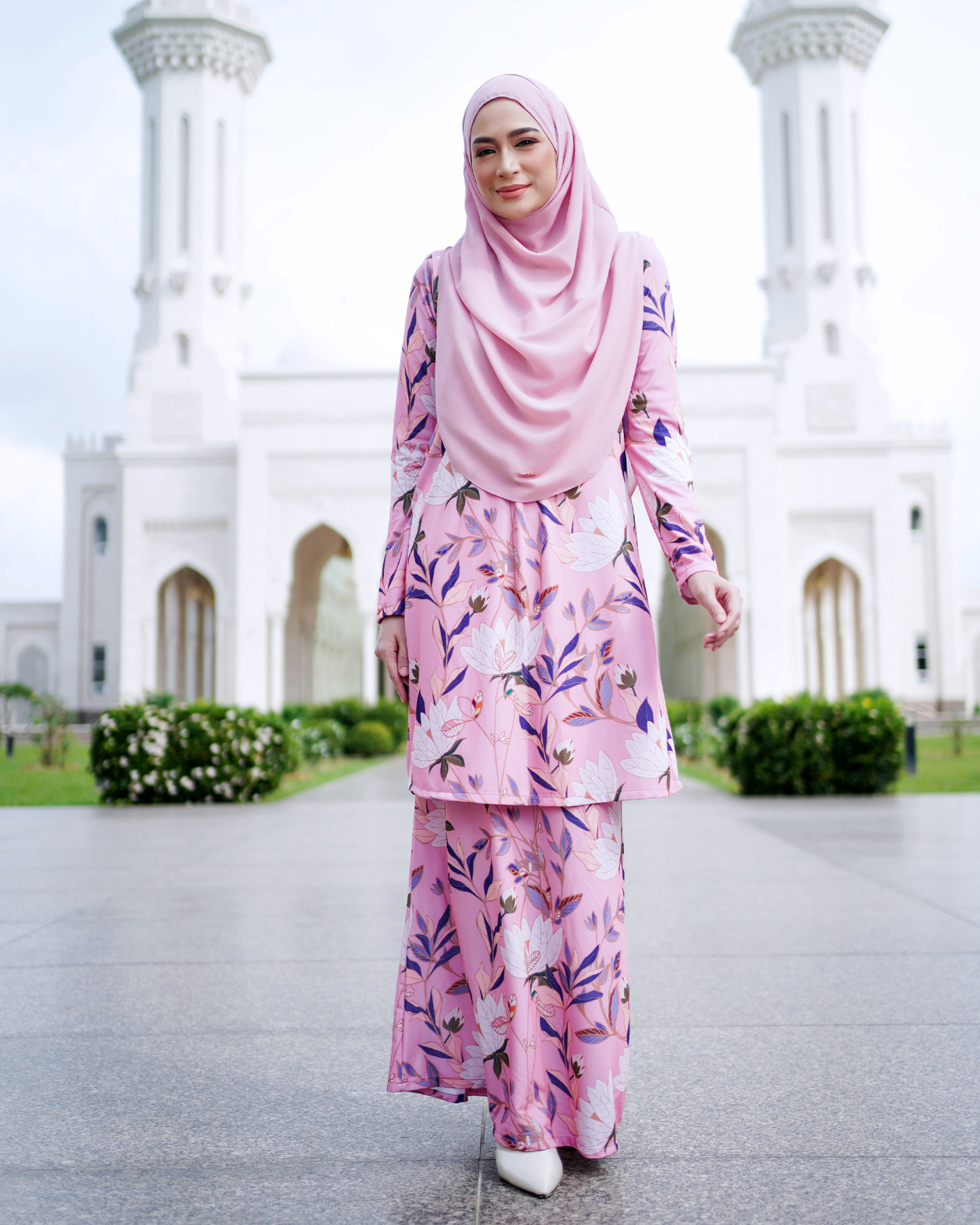 Baju Kurung Lara 2.0 - Frostbite Pink