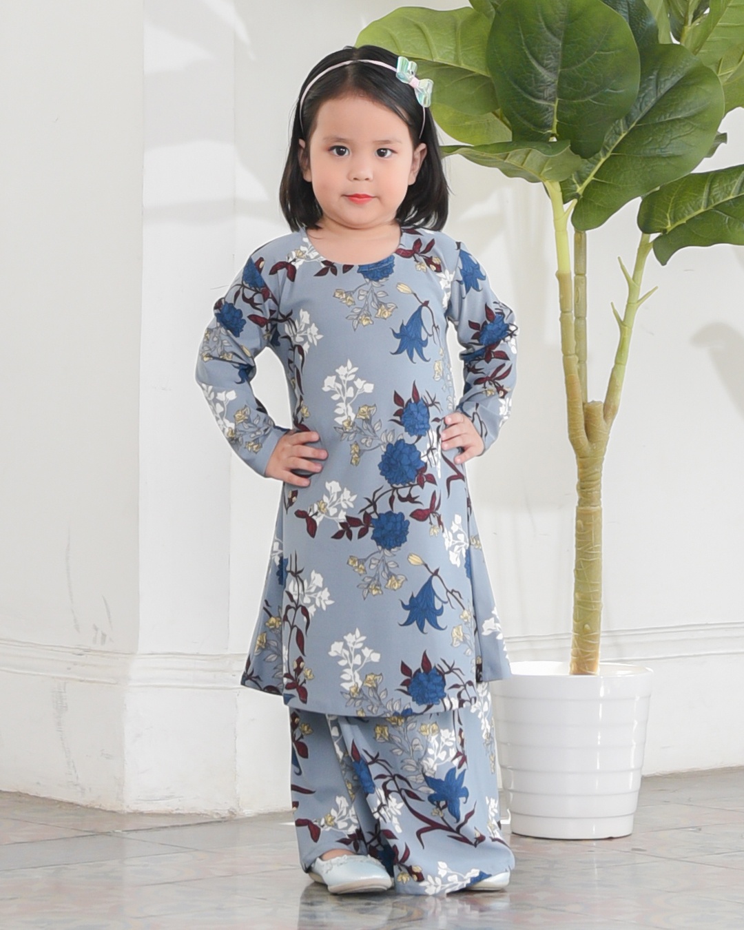 Kurung Lara Kids – Azalia Blue