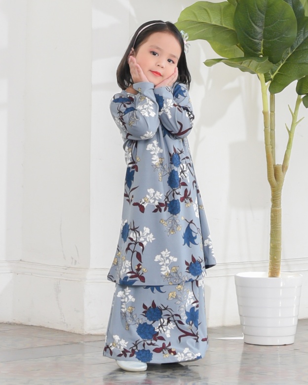 Kurung Lara Kids – Azalia Blue