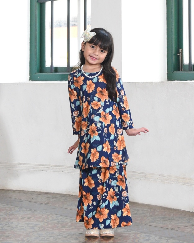 Kurung Lara Kids – Diascia Blue