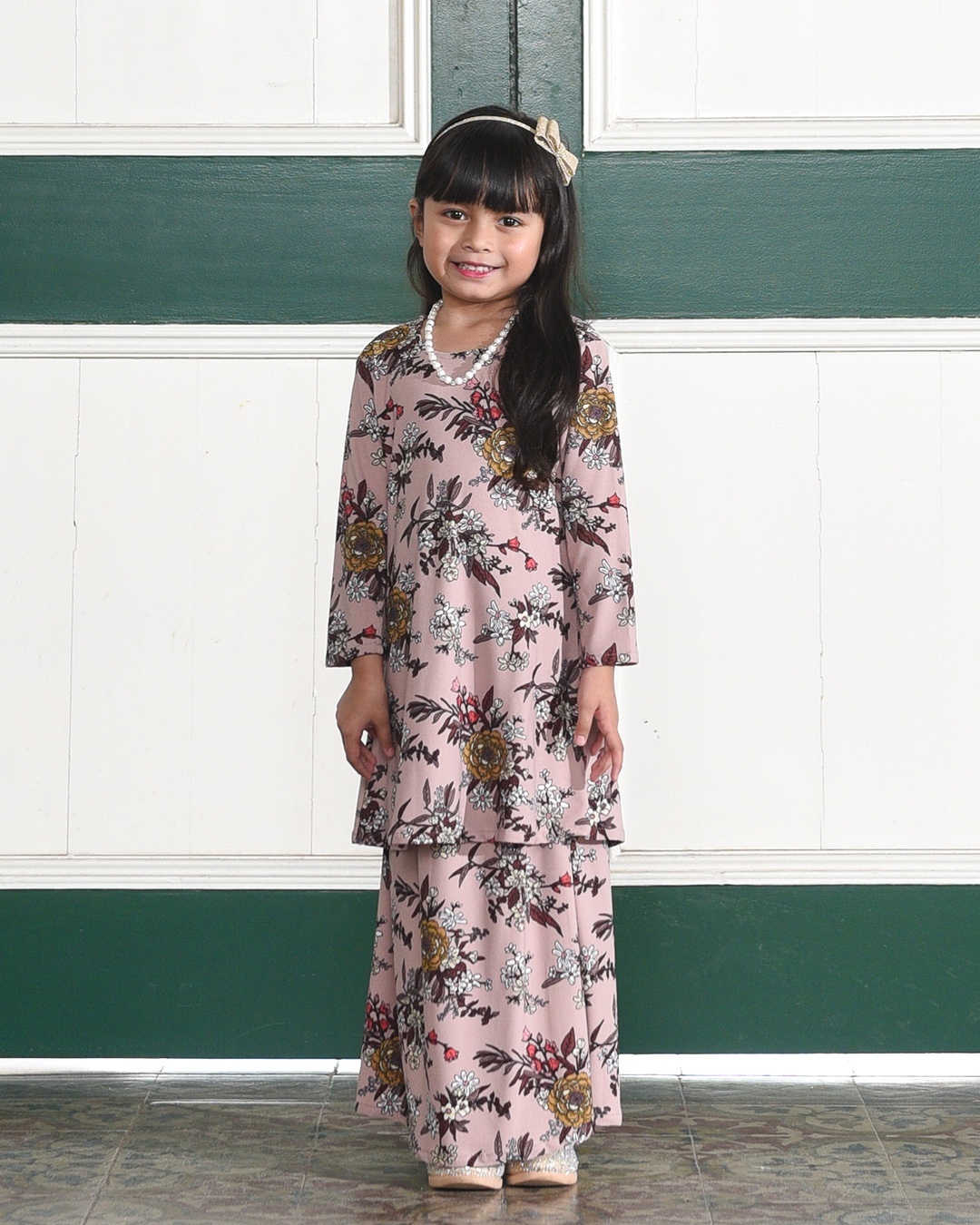 Kurung Lara Kids - Geredenia Pink