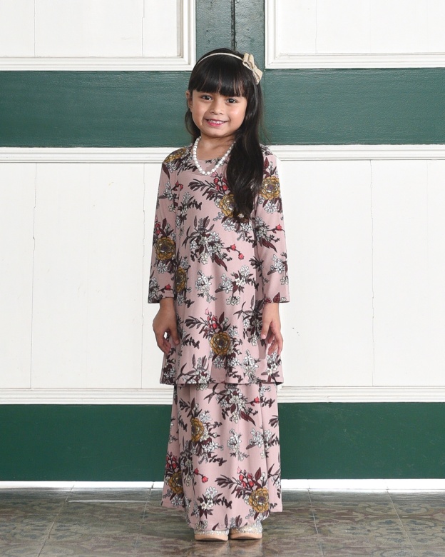 Kurung Lara Kids - Geredenia Pink