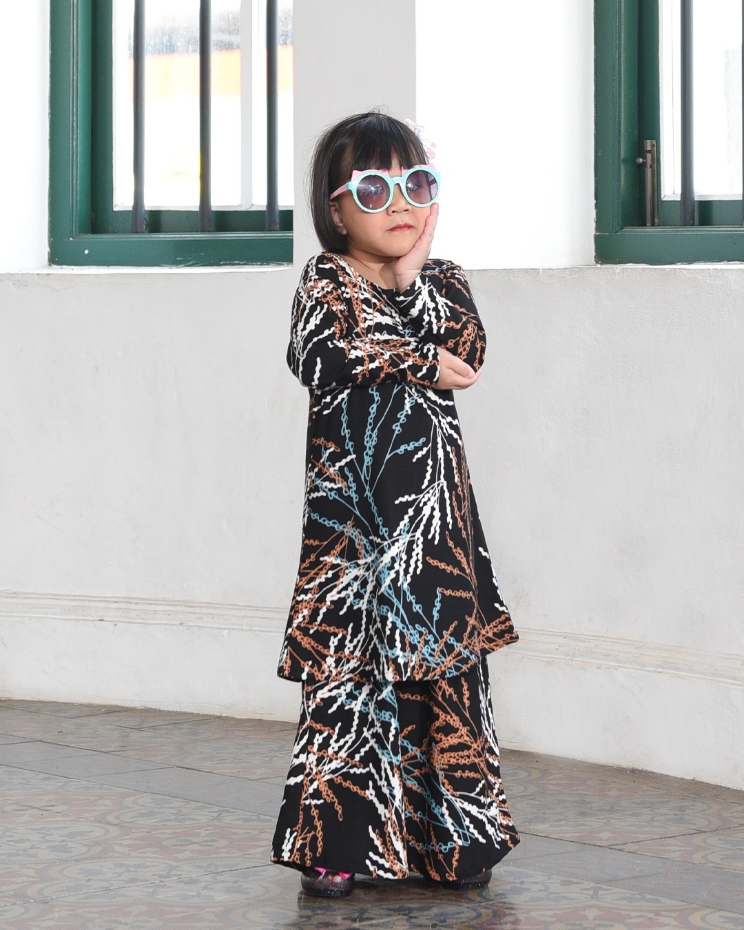 Kurung Lara Kids – Muscari Black
