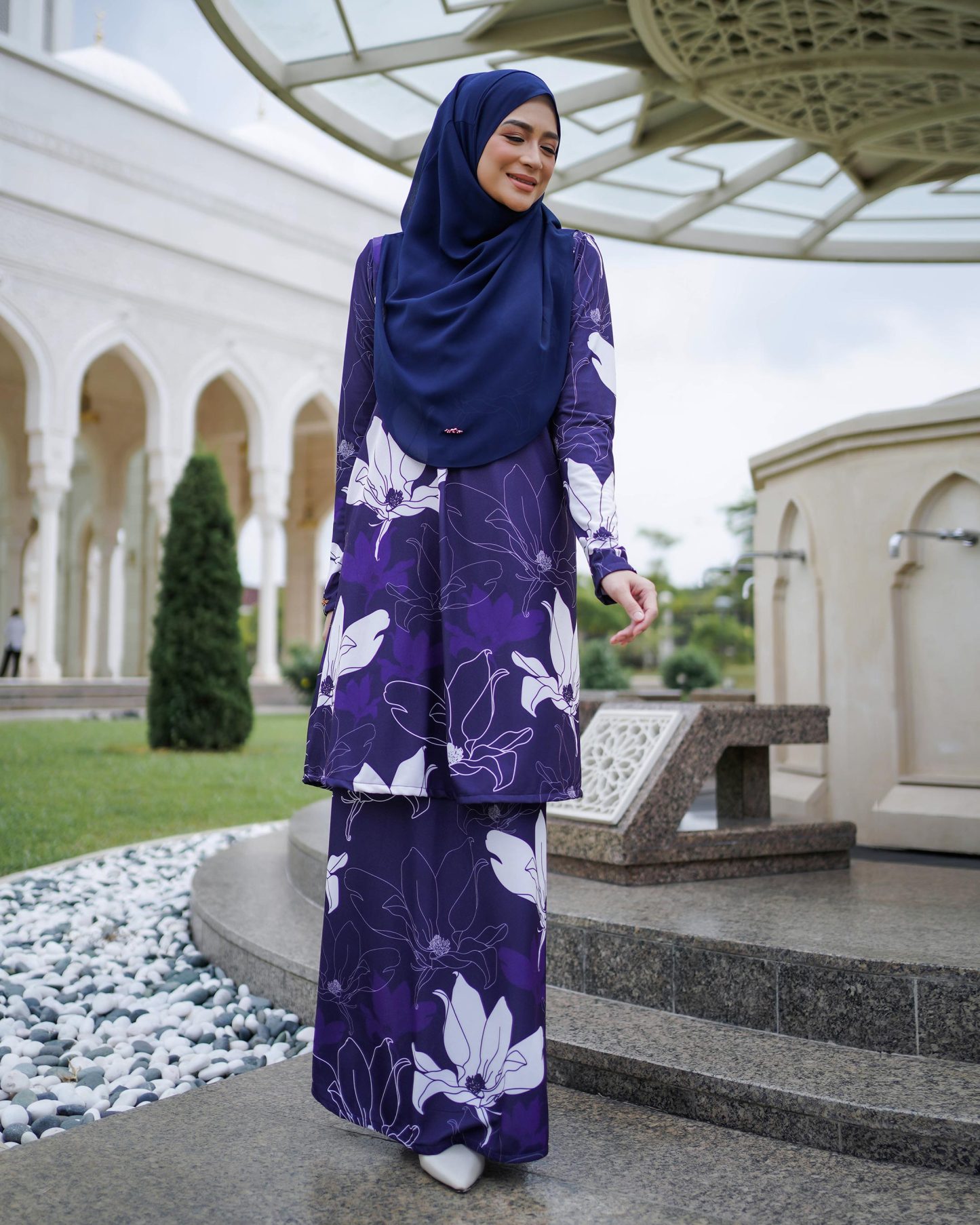 Baju Kurung Lara 2.0 - Midnight Blue