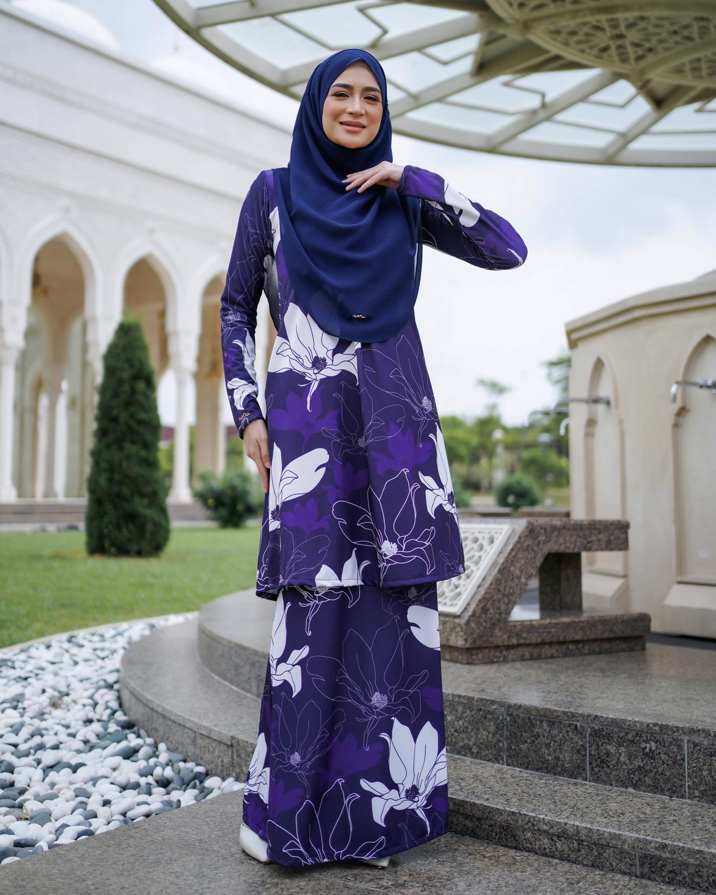 Baju Kurung Lara 2.0 - Midnight Blue