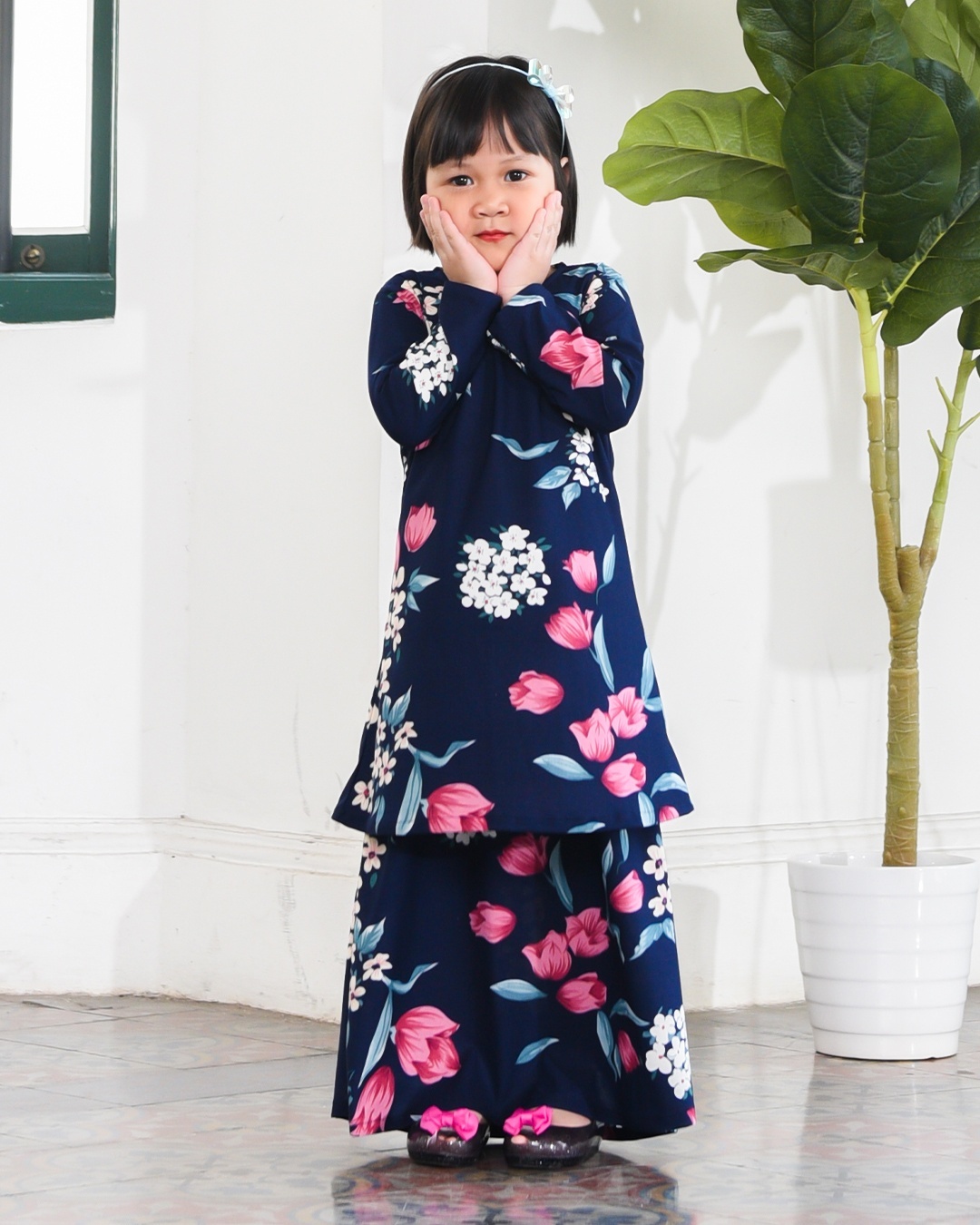 Kurung Lara Kids - Midnight Blue