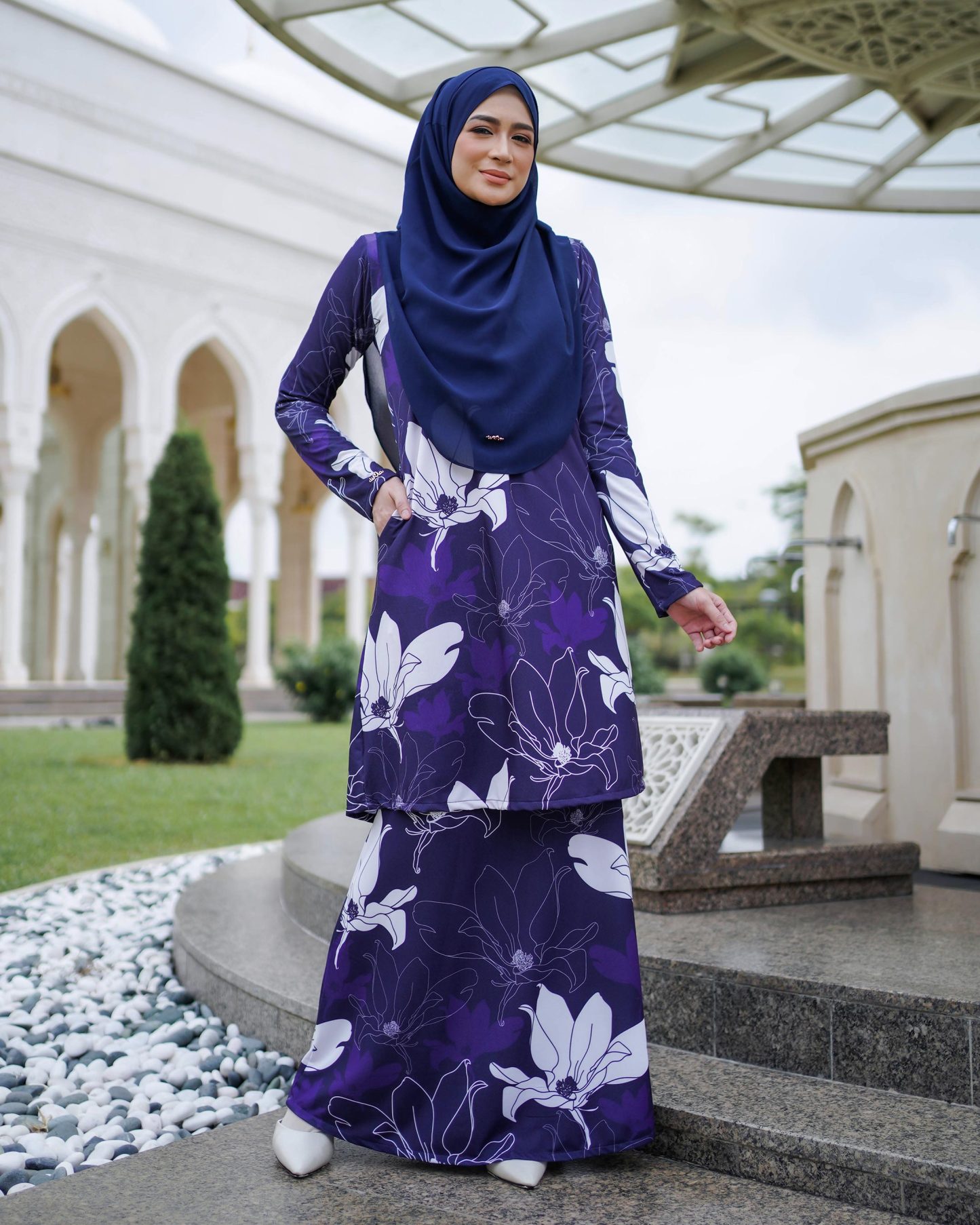 Baju Kurung Lara 2.0 - Midnight Blue