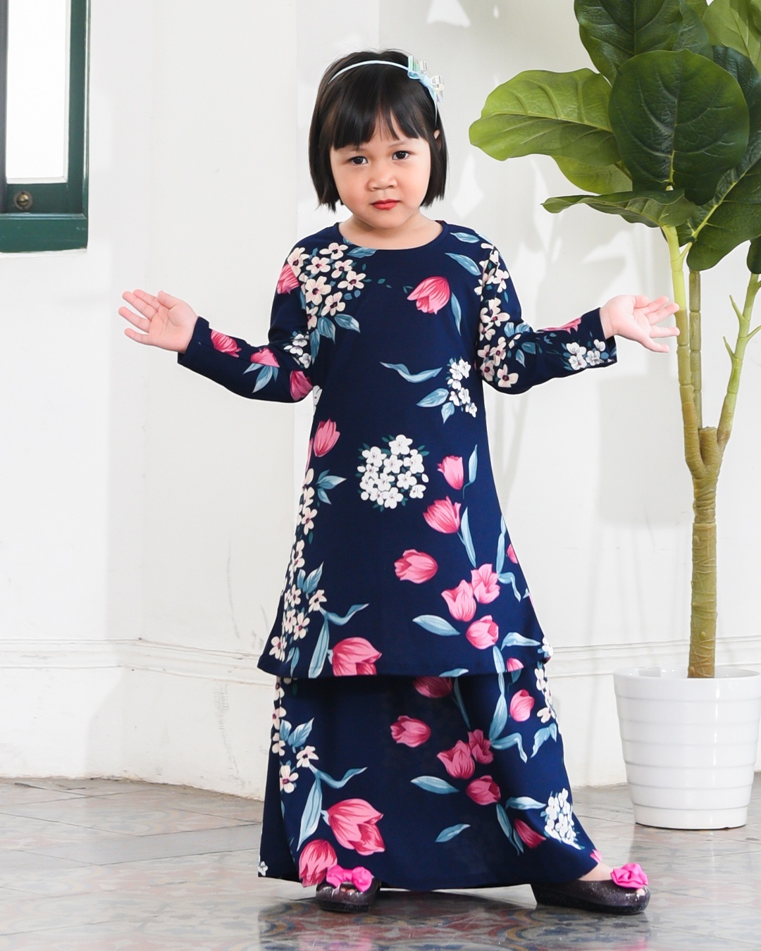 Kurung Lara Kids - Midnight Blue