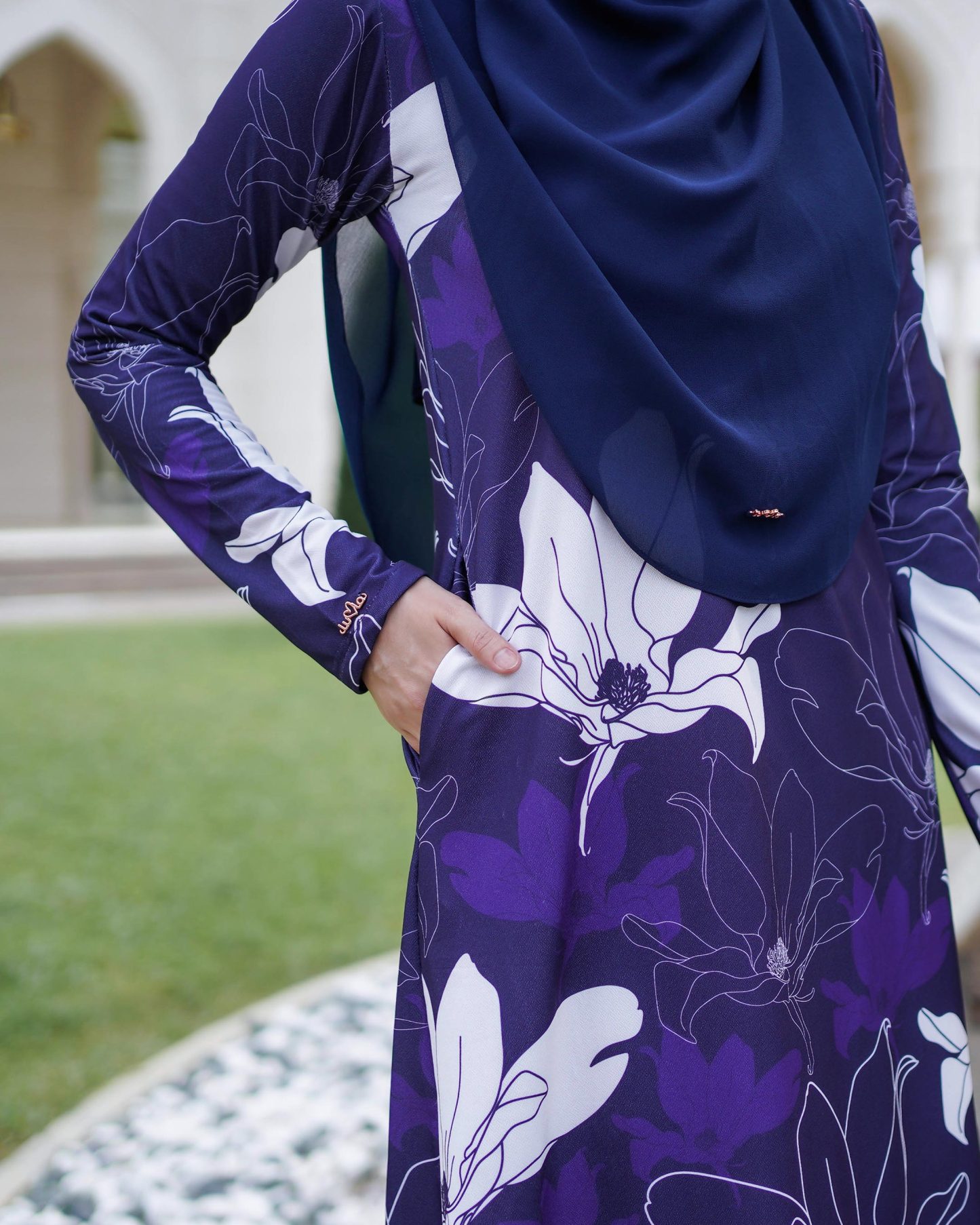 Baju Kurung Lara 2.0 - Midnight Blue
