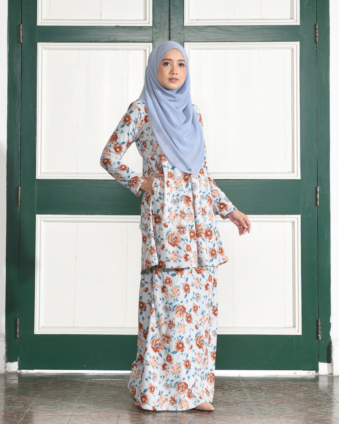 Kurung Lara – Peony Blue