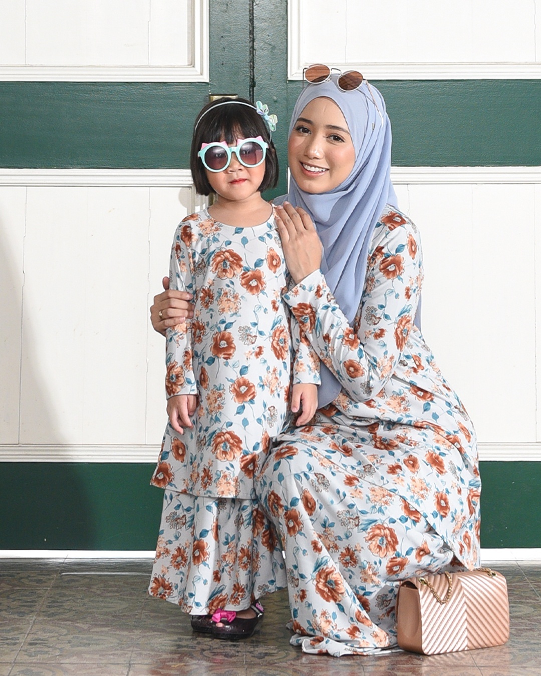 Kurung Lara – Peony Blue