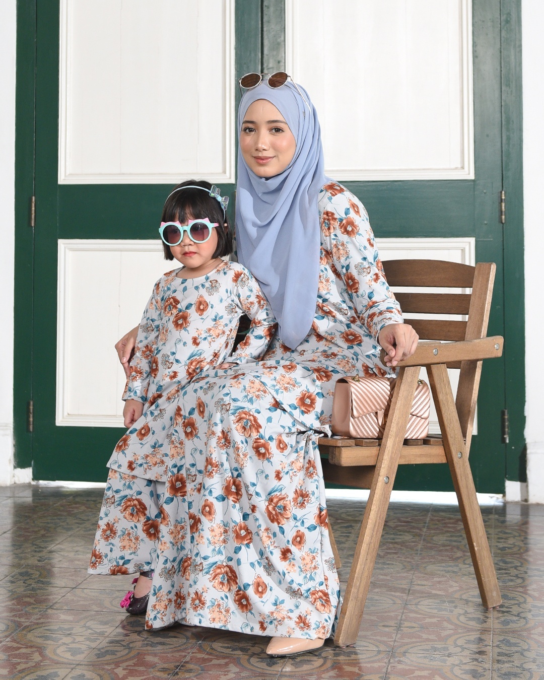 Kurung Lara – Peony Blue
