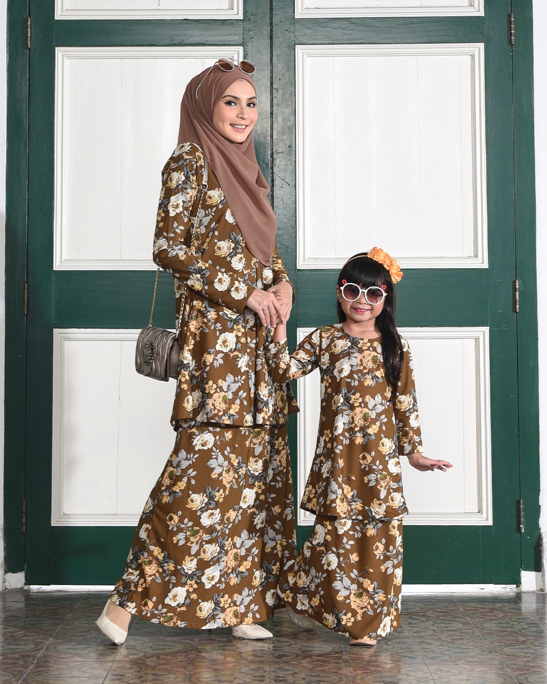 Kurung Lara Kids – Peony Brown