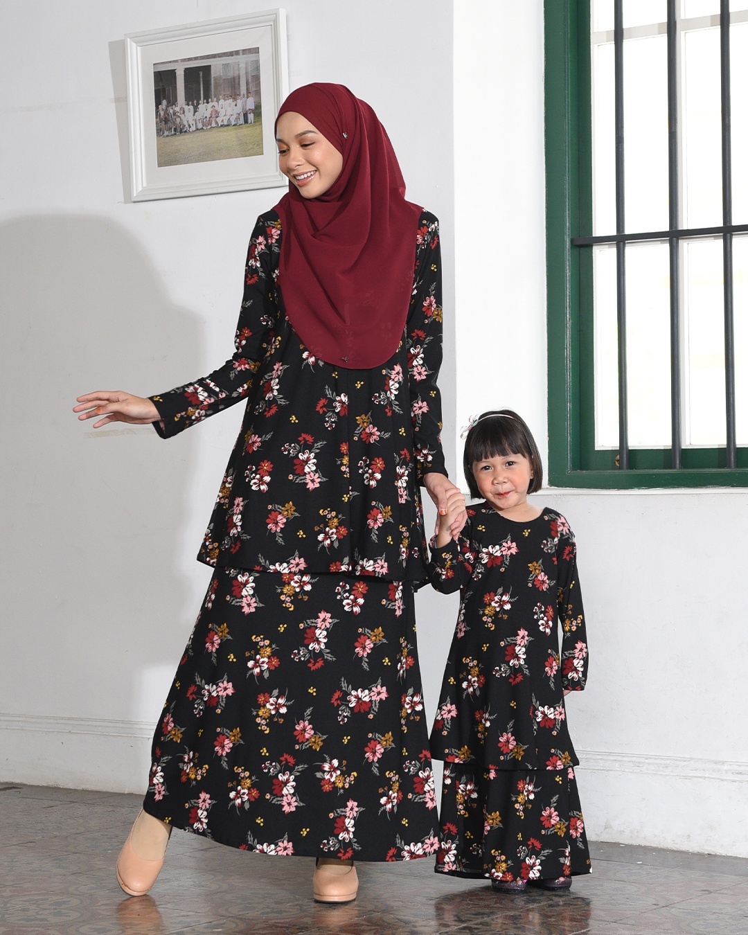 Kurung Lara Kids – Primerose Black