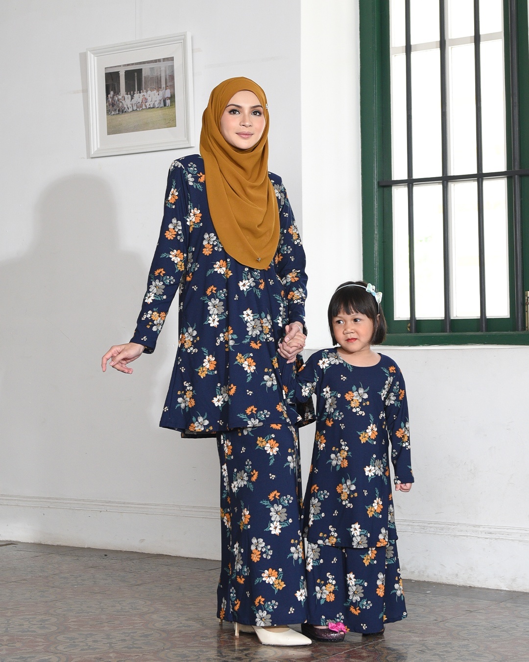 Kurung Lara Kids - Primerose Blue