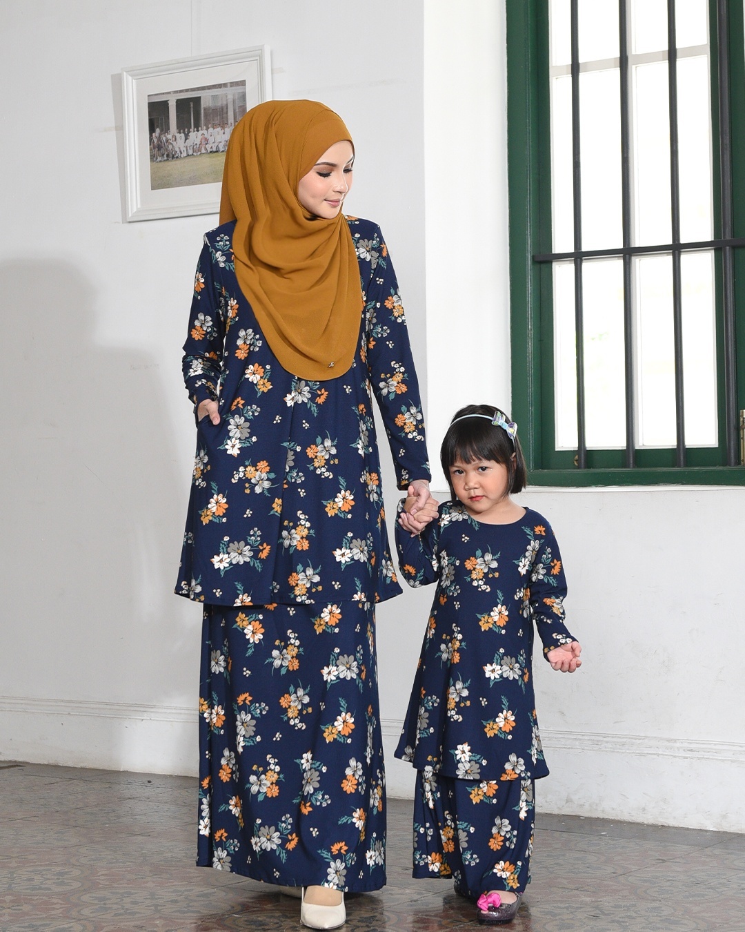 Kurung Lara Kids - Primerose Blue