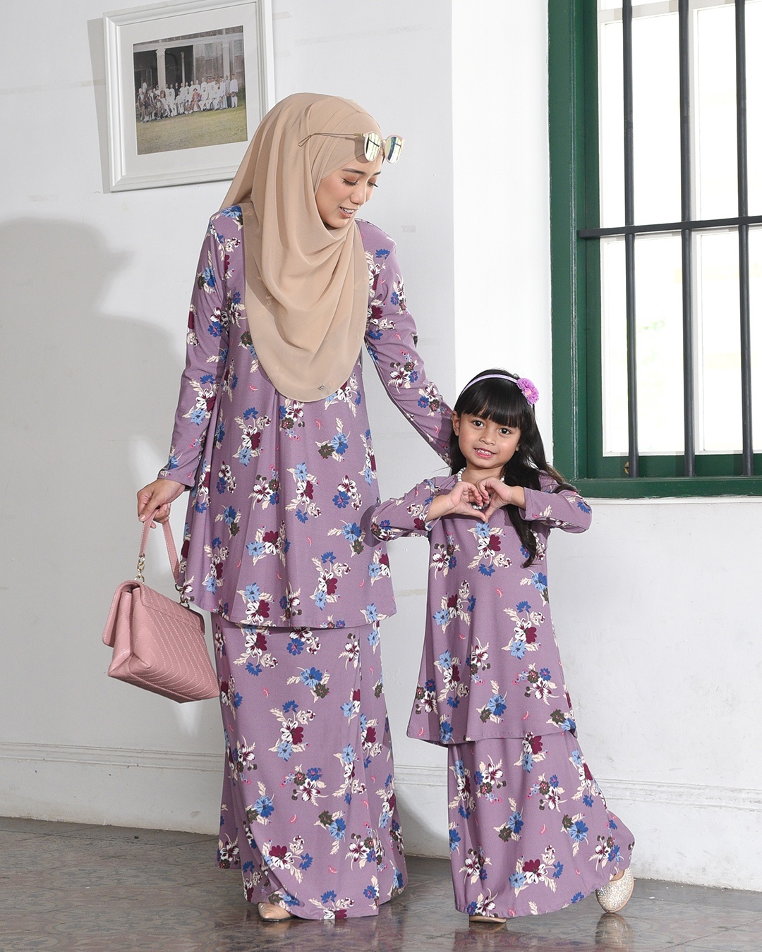 Kurung Lara Kids – Primerose Purple