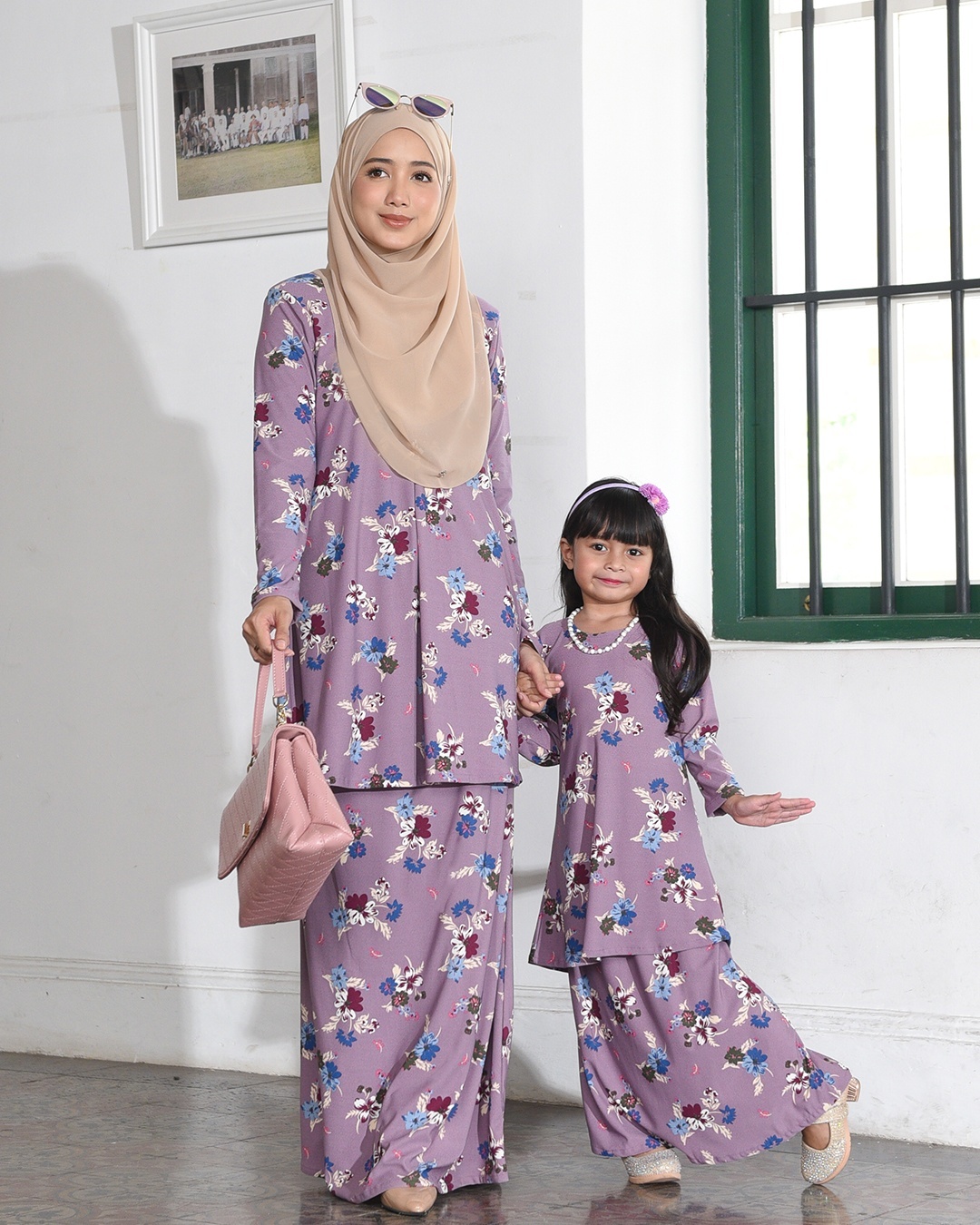 Kurung Lara Kids – Primerose Purple