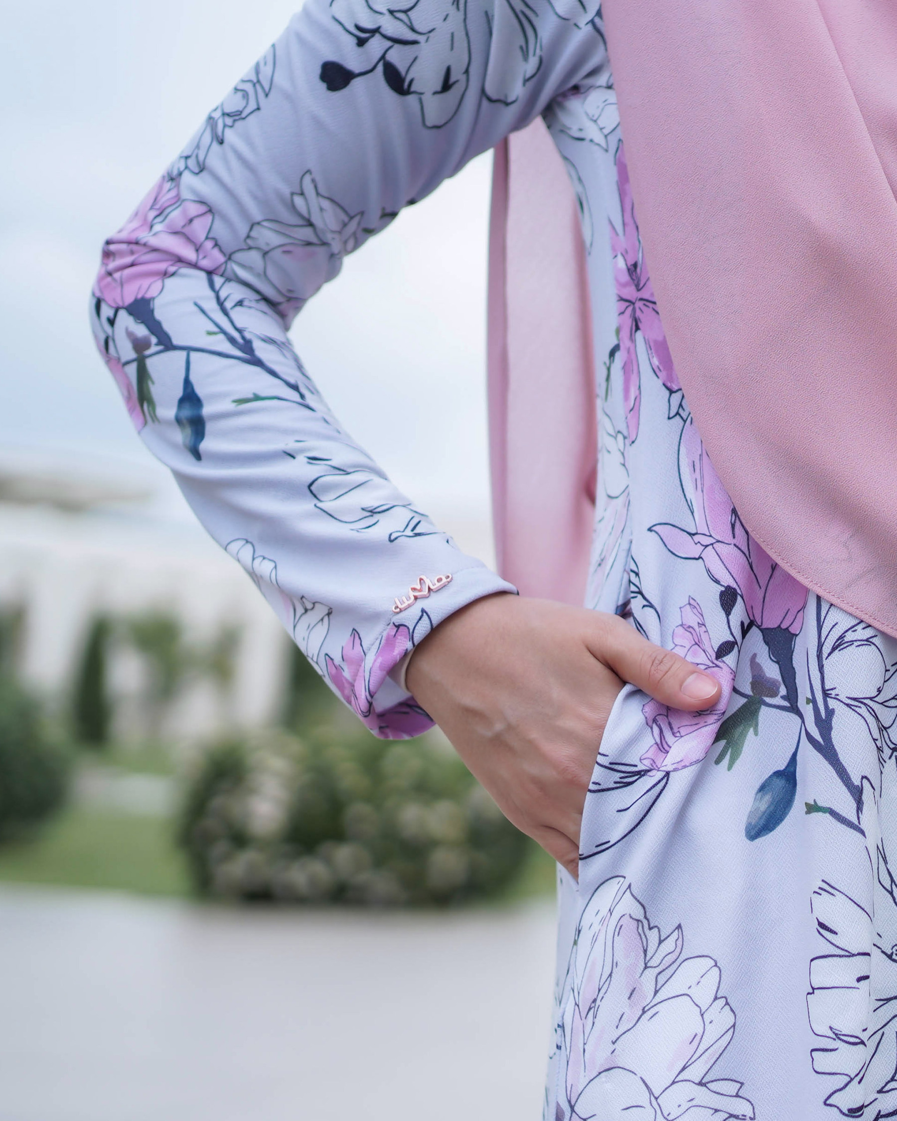 Baju Kurung Lara 2.0 - Snow Pink