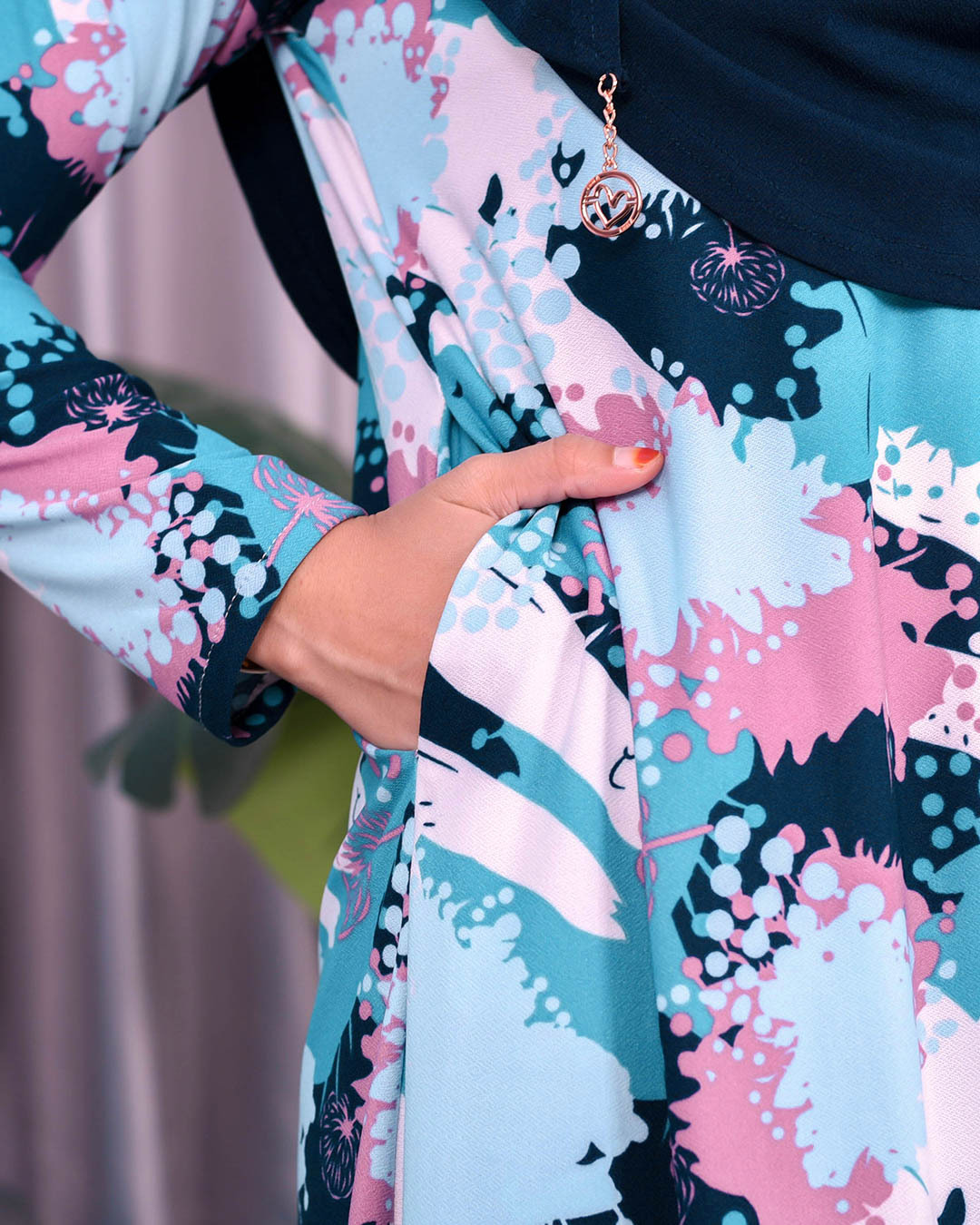 Kurung Lara - Splash Blueblack