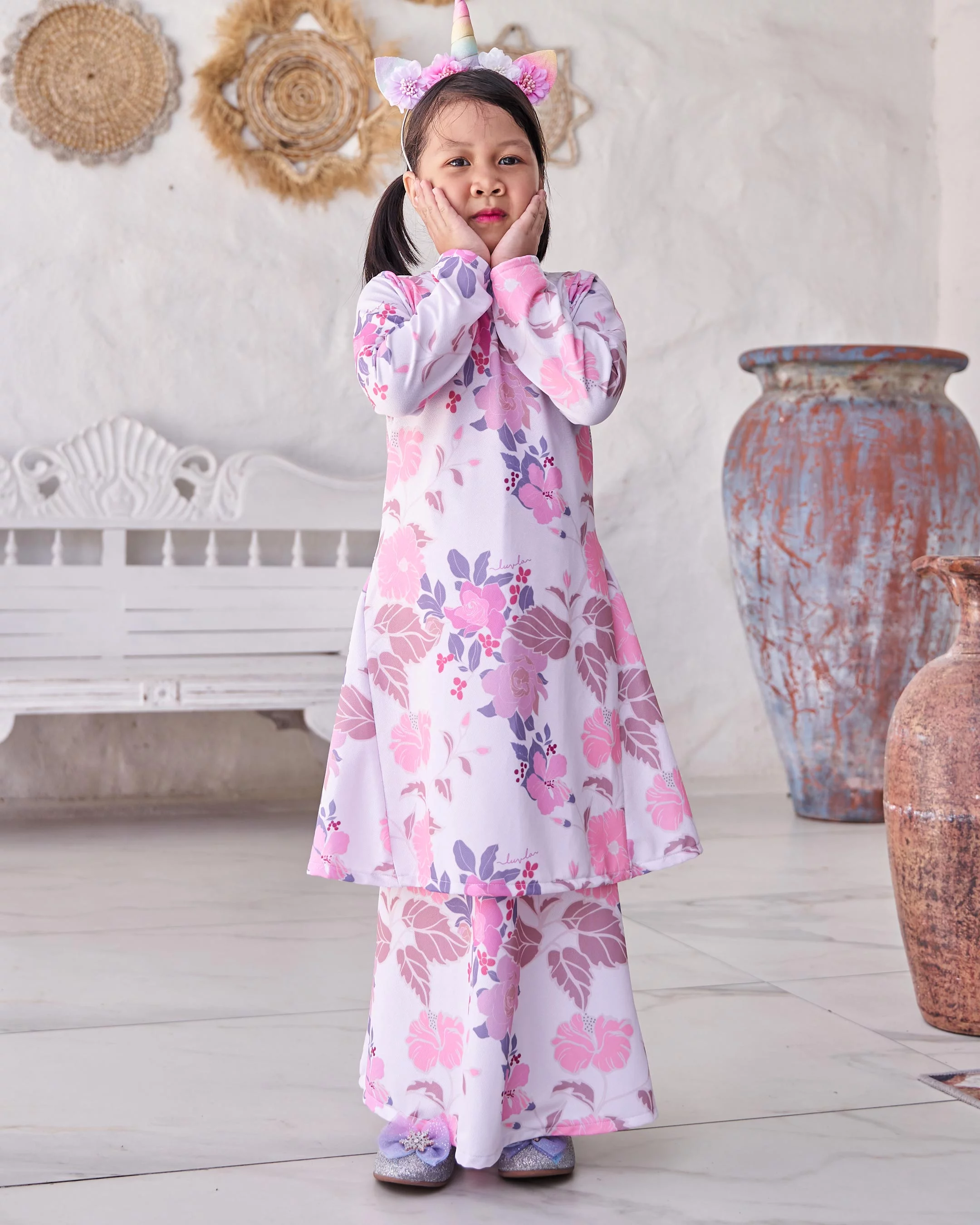 Baju Kurung Pahang Laura Printed Kids 9.0