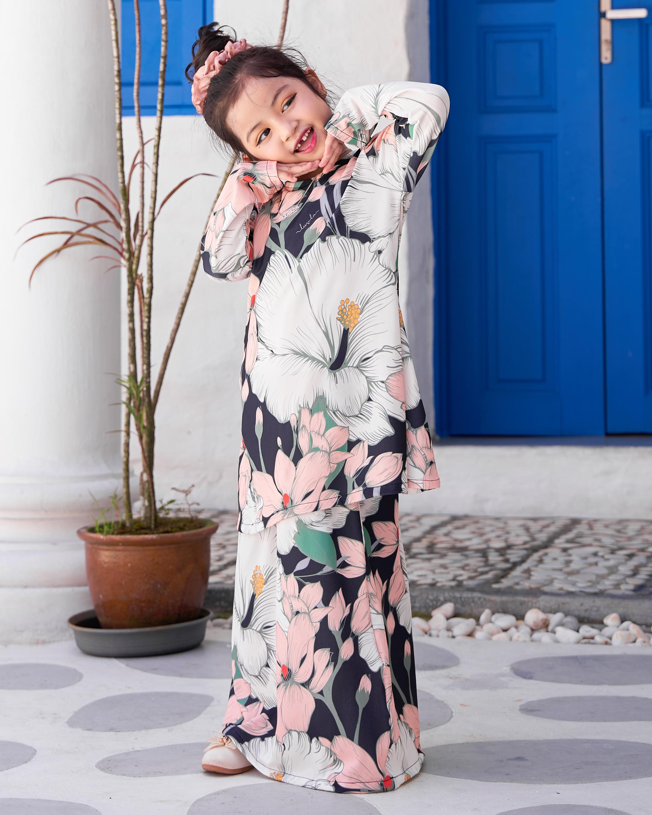 Baju Kurung Pahang Laura Printed Kids 9.0