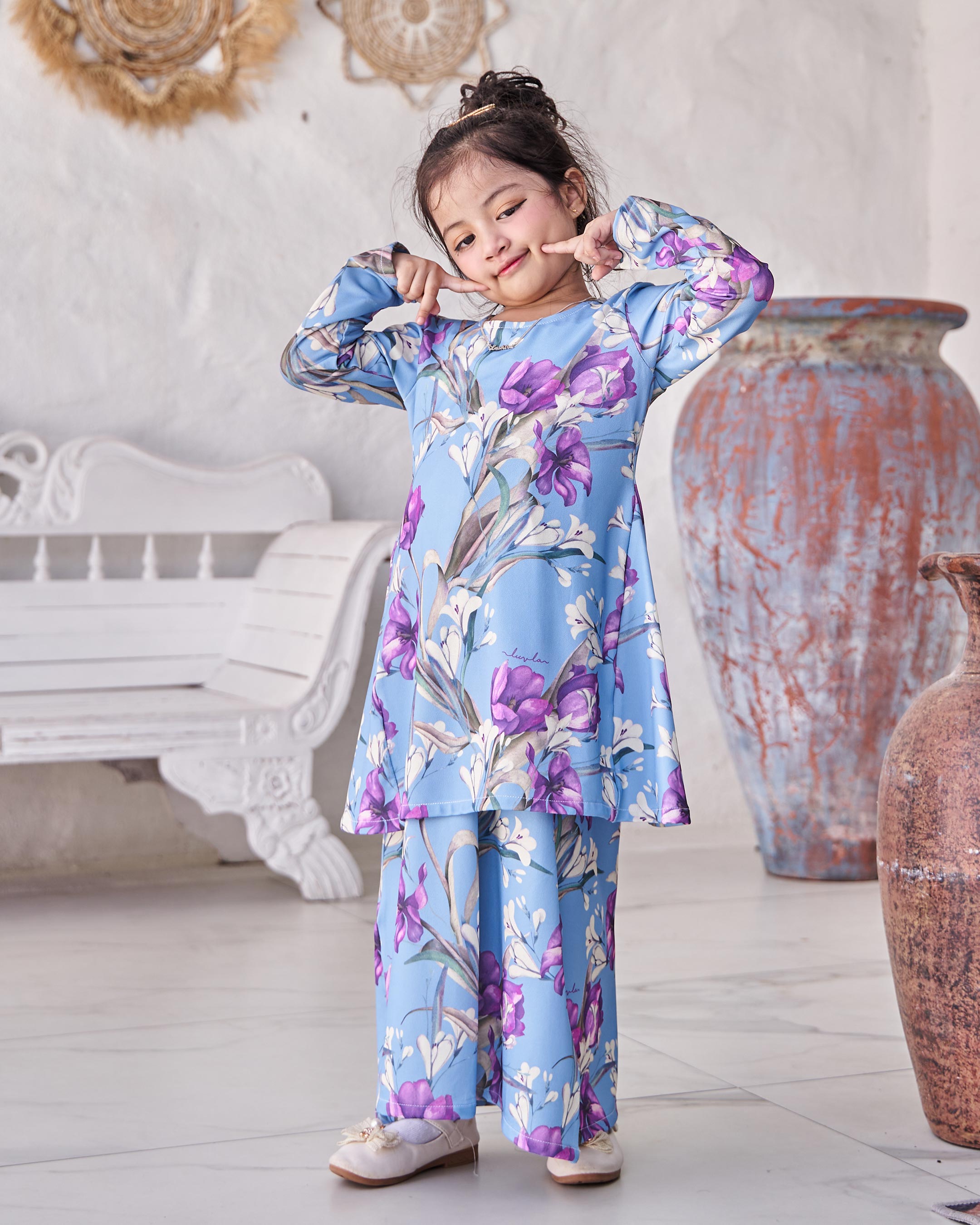 Baju Kurung Pahang Laura Printed Kids 9.0