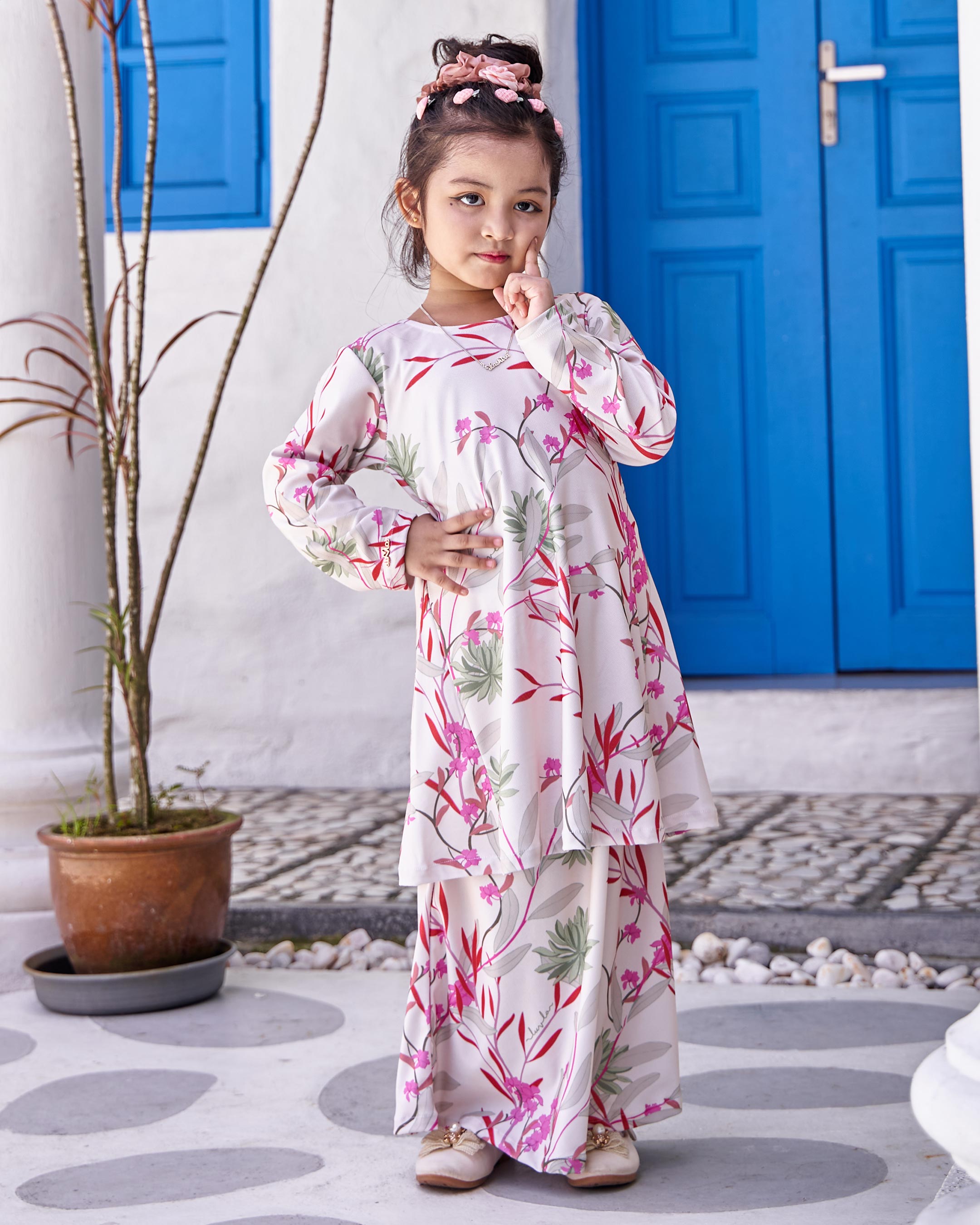 Baju Kurung Pahang Laura Printed Kids 9.0