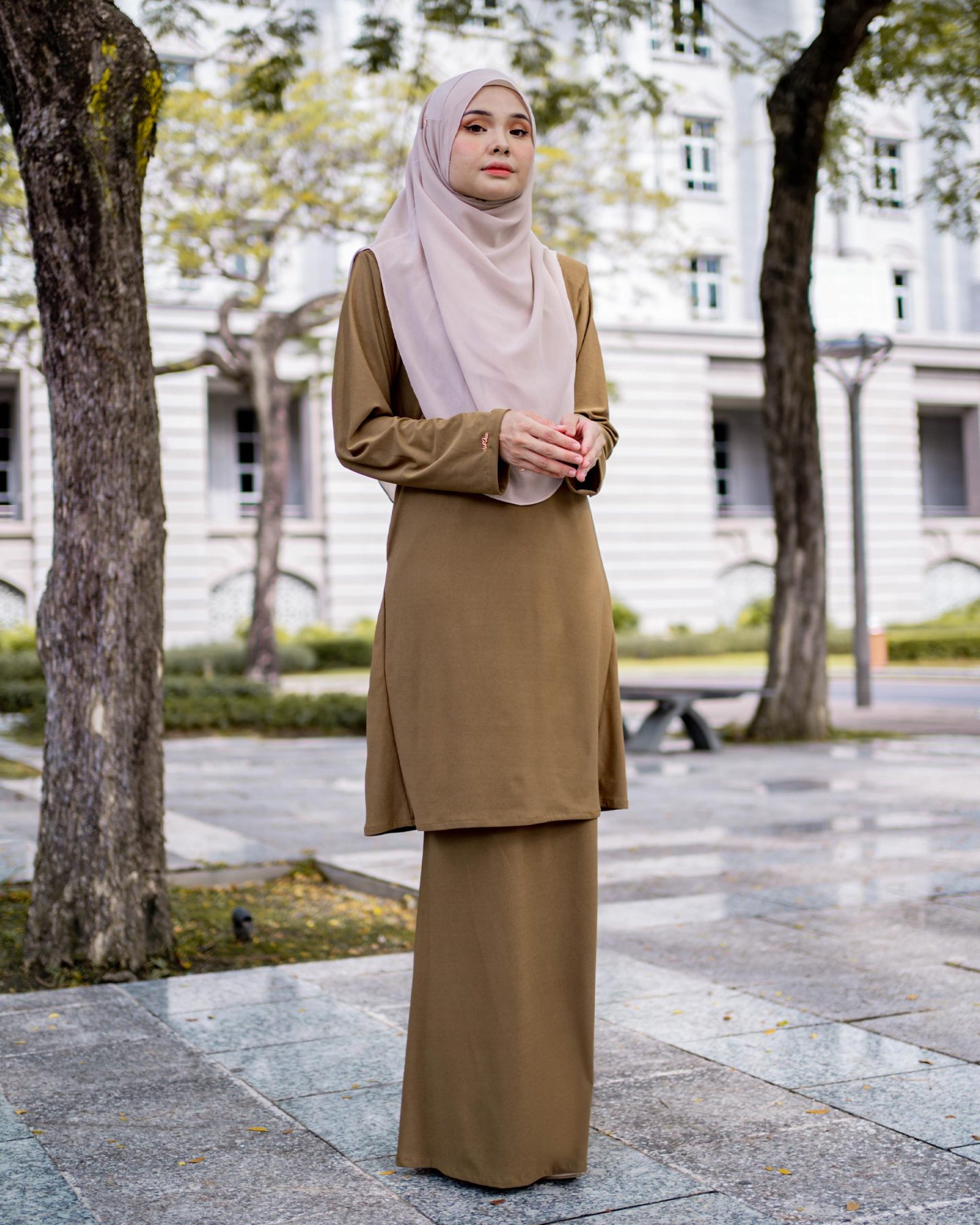 Baju Kurung Pahang Laura Plain 4.0 - Dijon Mustard