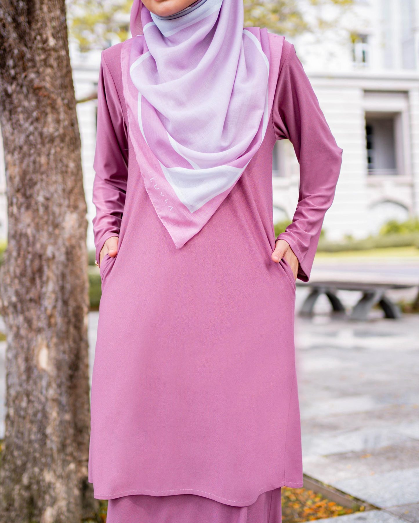 Baju Kurung Pahang Laura Plain 4.0 - Sweet Pink