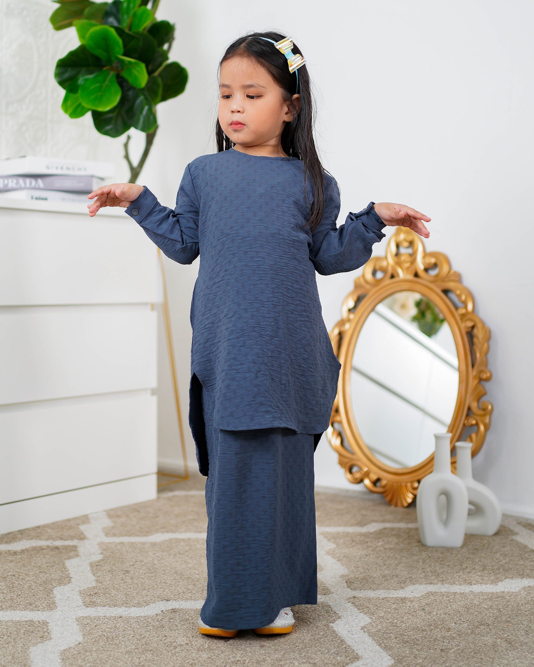 Baju Kurung Lisna Kids Laluna X MCC - Aegen Blue