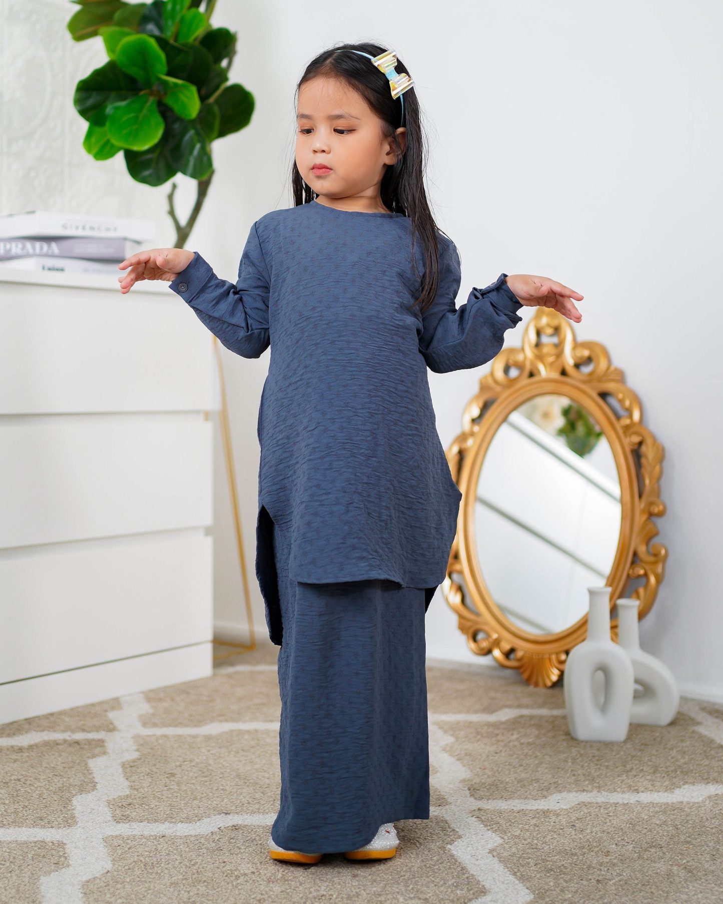 Baju Kurung Lisna Kids Laluna X MCC - Aegen Blue