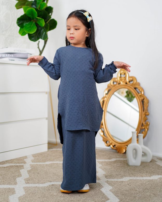 Baju Kurung Lisna Kids Laluna X MCC - Aegen Blue