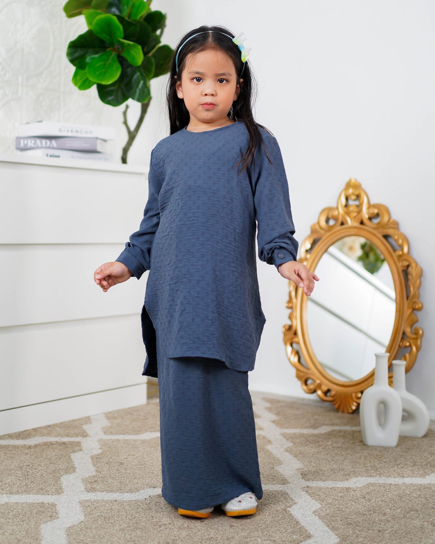 Baju Kurung Lisna Kids Laluna X MCC - Aegen Blue