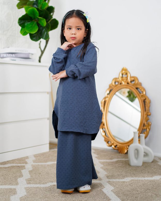 Baju Kurung Lisna Kids Laluna X MCC - Aegen Blue